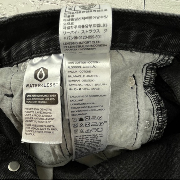 Women’s Levi’s 501 Original High Rise Short Lunar Black Size 28 - Picture 9 of 9